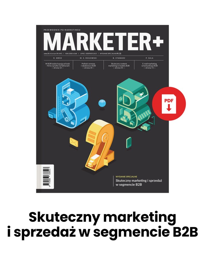 Skuteczny marketing i sprzedaż w segmencie B2B – „Marketer+” wydanie specjalne 2015