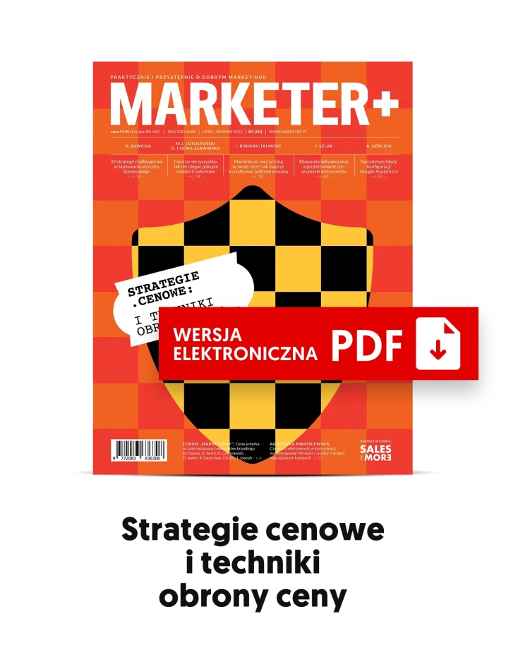 Strategie cenowe i techniki obrony ceny – „Marketer+” 4 (60) 2023
