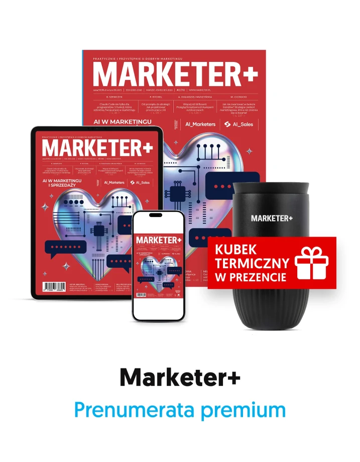 Prenumerata premium „Marketera+” (druk + pełny dostęp do archiwum) z kubkiem w prezencie