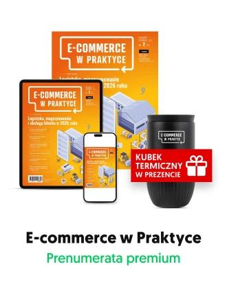 Prenumerata premium „E-commerce w Praktyce”  (druk + pełny dostęp do archiwum) z kubkiem w prezencie