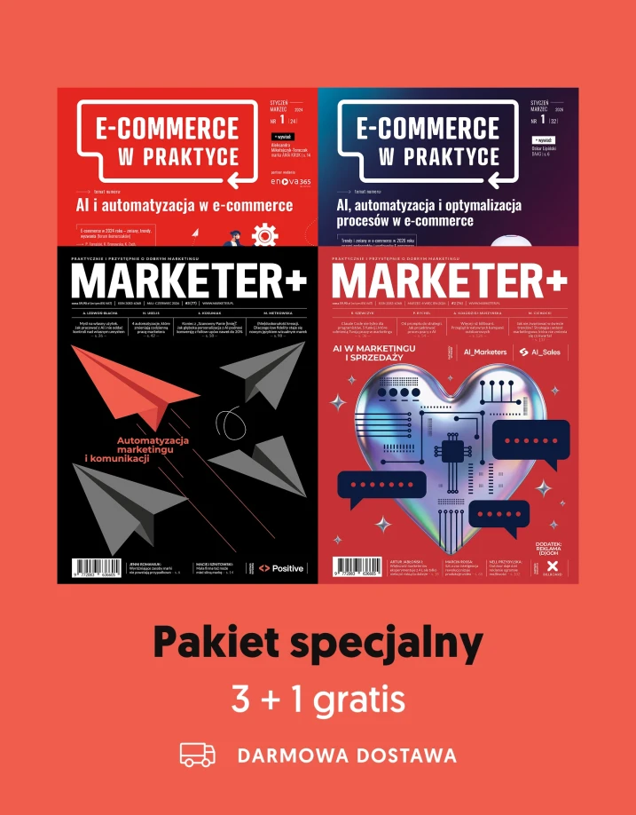 Pakiet specjalny „M+” i „EwP”: Automatyzacja marketingu i komunikacji + AI w marketingu i sprzedaży + AI, automatyzacja i optymalizacja procesów w e-commerce + AI i automatyzacja w e-commerce