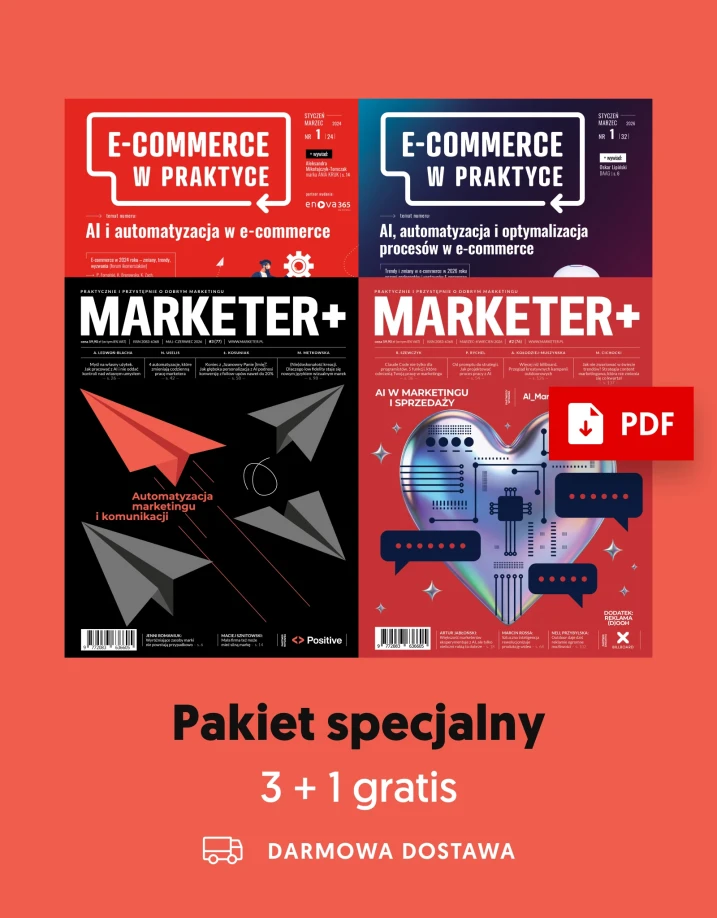 Pakiet specjalny „M+” i „EwP”: Automatyzacja marketingu i komunikacji + AI w marketingu i sprzedaży + AI, automatyzacja i optymalizacja procesów w e-commerce + AI i automatyzacja w e-commerce