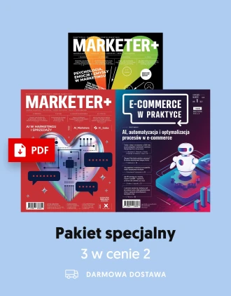 Pakiet specjalny „M+” i „EwP”: AI w marketingu i sprzedaży + AI, automatyzacja i optymalizacja procesów w e-commerce + Psychologia, emocje i zmysły w marketingu