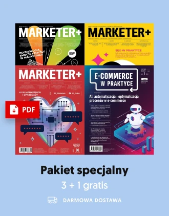 Pakiet specjalny „M+” i „EwP”: AI w marketingu i sprzedaży + AI, automatyzacja i optymalizacja procesów w e-commerce + Psychologia, emocje i zmysły w marketingu + SEO w praktyce