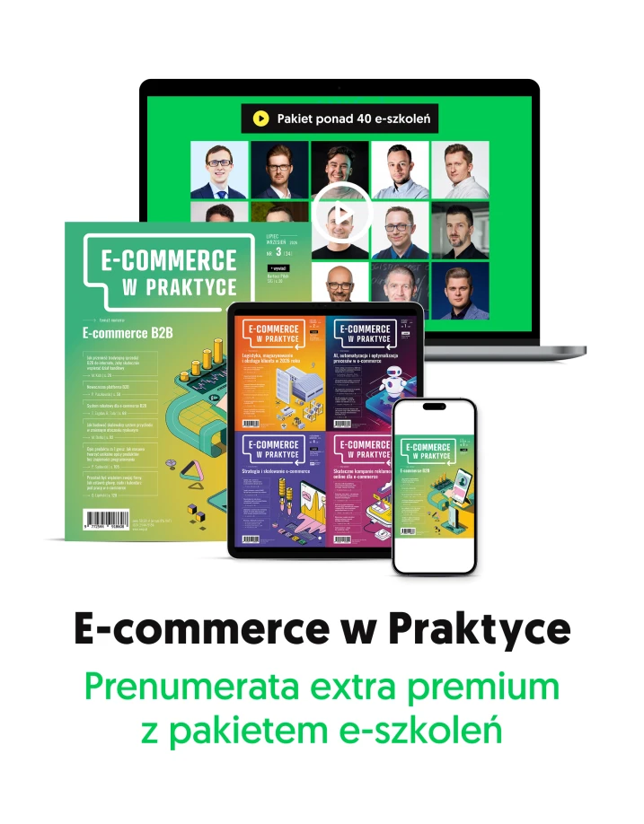Prenumerata extra premium „E-commerce w Praktyce” z pakietem e-szkoleń i pełnym dostępem do archiwum