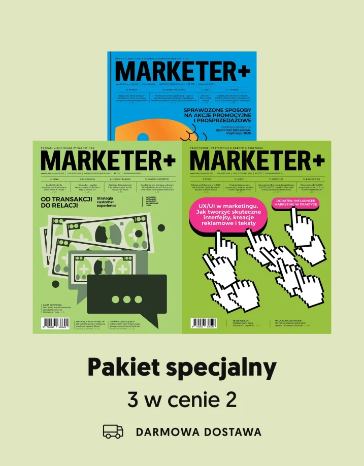 Pakiet specjalny „M+”: Od transakcji do relacji. Strategia customer experience + UX/UI w marketingu + Sprawdzone sposoby na akcje promocyjne i prosprzedażowe