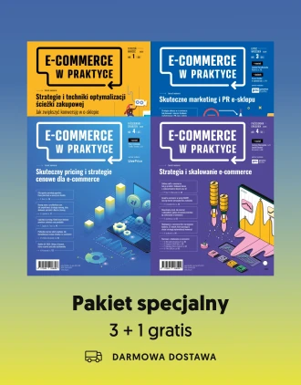 Pakiet specjalny „EwP”: Skuteczny pricing i strategie cenowe dla e-commerce + Strategia i skalowanie e-commerce + Strategie i techniki optymalizacji ścieżki zakupowej + Skuteczne marketing i PR e-sklepu